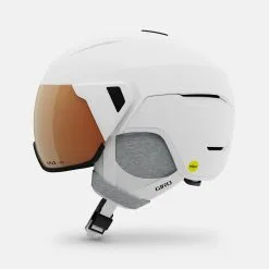 Giro Aria Spherical Helmet -Burton Sales Store giro aria spherical snow helmet matte white vivid copper left